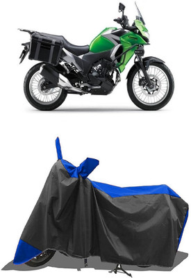 SUGASHRI Waterproof Two Wheeler Cover for Kawasaki(Versys-X 300, Blue, Black)