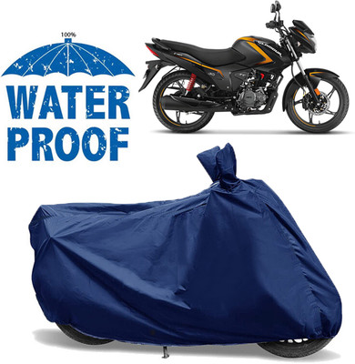 AutoGalaxy Waterproof Two Wheeler Cover for Hero(Glamour i3s BS6, Blue)