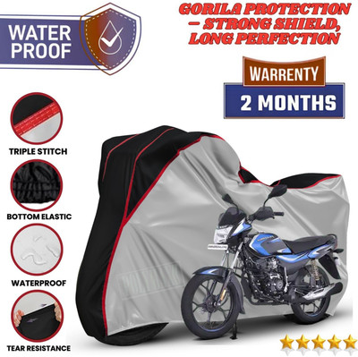 POLYMAXX Waterproof Two Wheeler Cover for Bajaj(Platina, Silver)