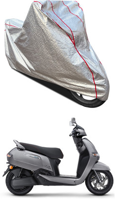 AutoGalaxy Waterproof Two Wheeler Cover for TVS(iQube Electric, Silver)