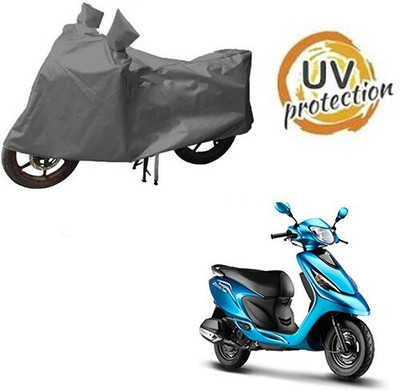 DeepShakshi AUTOMOTIVE Waterproof Two Wheeler Cover for TVS(Zest, Grey)