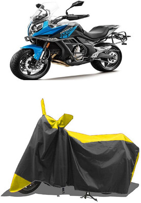 SUGASHRI Waterproof Two Wheeler Cover for CFMoto(650 NK BS6, Yellow, Black)