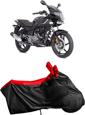 Autofly Waterproof Two Wheeler Cover for Bajaj(Pulsar 180F, Red, Black)