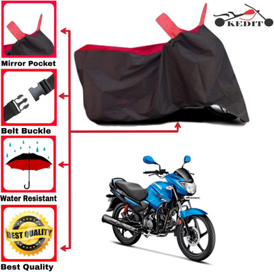 AASHTIK MART Two Wheeler Cover for Hero(Glamour Programmed FI, Red, Black)