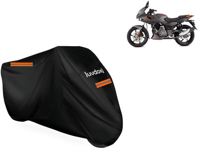 Juvdoxj Waterproof Two Wheeler Cover for Bajaj(Pulsar 180F BS6, Black)