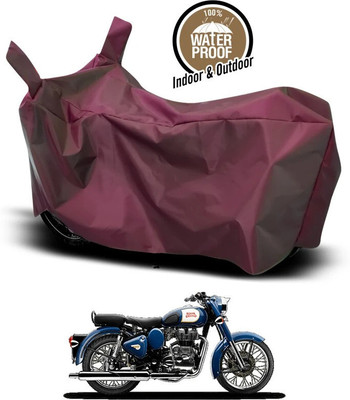ANTHUB Waterproof Two Wheeler Cover for Royal Enfield(Bullet 350, Maroon)