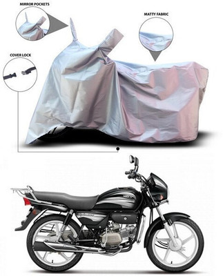 ANTHUB Waterproof Two Wheeler Cover for Hero(Splendor Plus, Silver)