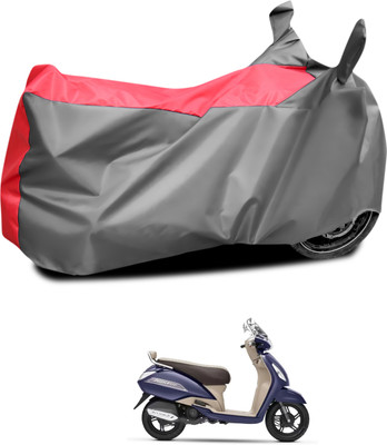 CODOKI Waterproof Two Wheeler Cover for TVS(Jupiter classic, Grey, Red)