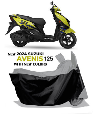 Amexride Two Wheeler Cover for Suzuki(Avenis 125, Grey, Black)