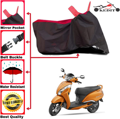 AASHTIK MART Two Wheeler Cover for TVS(Jupiter 125, Red, Black)