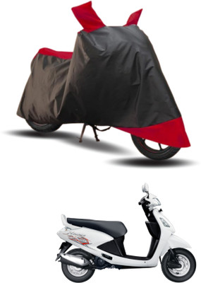 KEDIT Two Wheeler Cover for Hero(Pleasure+ 110, Red, Black)