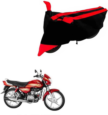 DeepShakshi AUTOMOTIVE Two Wheeler Cover for Hero(HF Deluxe, Black, Red)