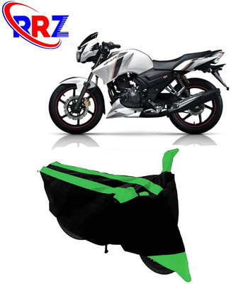 RRZ Waterproof Two Wheeler Cover for TVS(Apache 150, Black, Green)