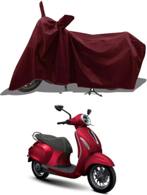 MMSSTAR Waterproof Two Wheeler Cover for Bajaj(New Chetak, Maroon)
