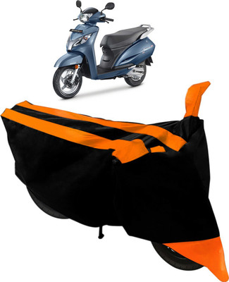 SMART BUYY Two Wheeler Cover for Honda(Activa 125, Black, Orange)