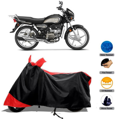 WMIZEXA Waterproof Two Wheeler Cover for Hero(MotoCorp Splendor Plus, Red)