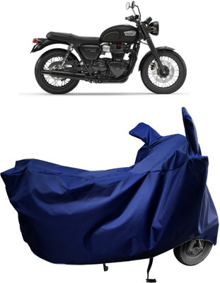 Amexride Two Wheeler Cover for Triumph(Bonneville T100, Blue)