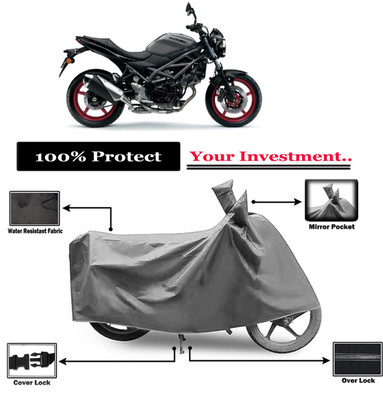 Amexride Two Wheeler Cover for Suzuki(SV 650 BS6, Grey)