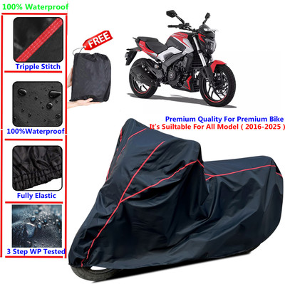 SThanaveX Waterproof Two Wheeler Cover for Bajaj(Dominar 250, Black)