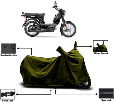 Amexride Two Wheeler Cover for TVS(Heavy Duty Super XL, Green)