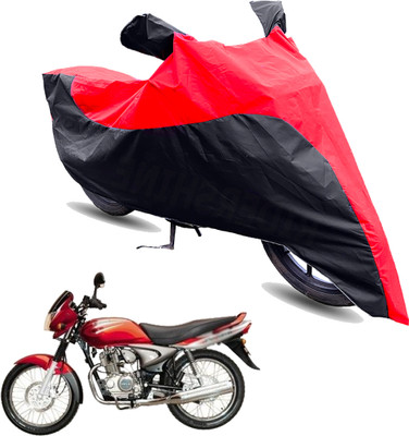 FurniGully Two Wheeler Cover for Bajaj(Wind 125, Red, Black)