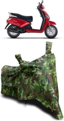 ATBROTHERS Waterproof Two Wheeler Cover for Mahindra(Gusto, Multicolor, Green)