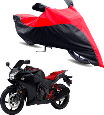 Motodreka Two Wheeler Cover for Honda(CBR 250R, Red, Black)