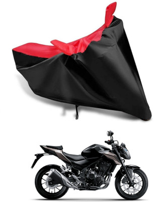 KEDIT Two Wheeler Cover for Honda(CB Twister, Red, Black)