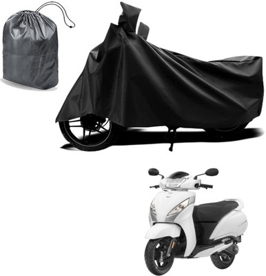 Autoinnovation Waterproof Two Wheeler Cover for TVS(Jupiter 125, Black)