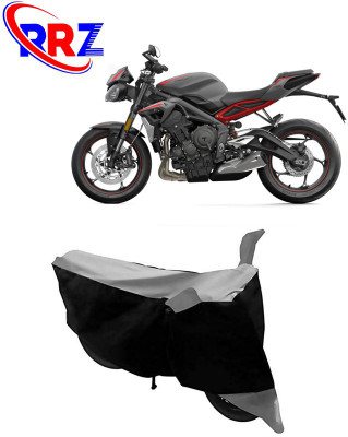 RRZ Waterproof Two Wheeler Cover for Triumph(Street Triple RS, Black, Grey)