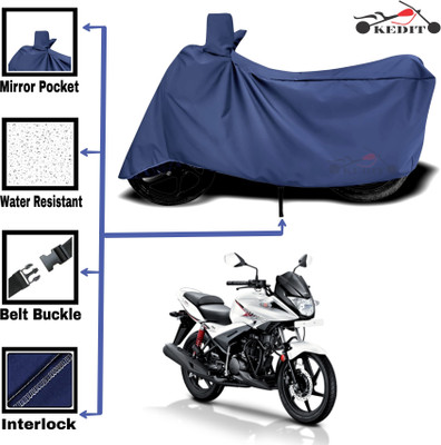 KEDIT Two Wheeler Cover for Hero(Ignitor, Blue)
