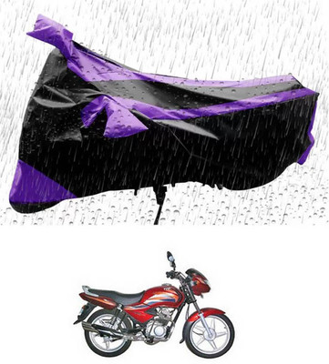 RONISH Waterproof Two Wheeler Cover for TVS(Victor GLX, Purple, Black)