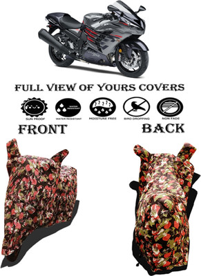 Amexride Two Wheeler Cover for Kawasaki(Ninja ZX-14R, Multicolor)