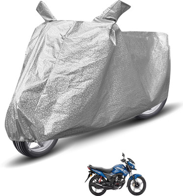 Auto Hub Waterproof Two Wheeler Cover for Honda(CB Shine SP, Silver)