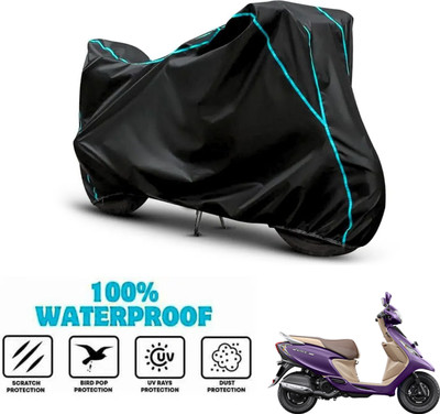 ANTHUB Waterproof Two Wheeler Cover for TVS(Scooty Zest, Black)
