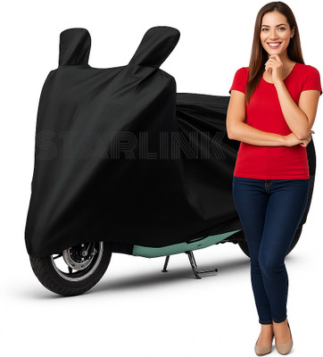 Starlink Waterproof Two Wheeler Cover for Royal Enfield(Enticer, Black)