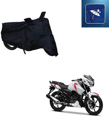 MMSSTAR Waterproof Two Wheeler Cover for TVS(Apache RTR 160, Black)