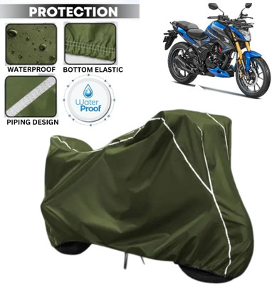 kerwa Waterproof Two Wheeler Cover for Honda(Hornet 2.0, Green, White)
