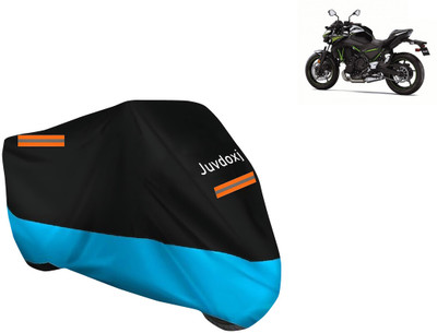Juvdoxj Waterproof Two Wheeler Cover for Kawasaki(Z650 BS6, Blue)