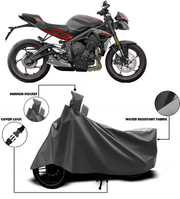 MMSSTAR Waterproof Two Wheeler Cover for Triumph(Street Triple RS BS6, Grey)