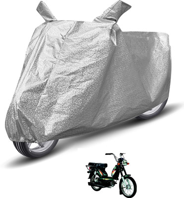 MOCKHE Waterproof Two Wheeler Cover for Kinetic(Luna, Silver)