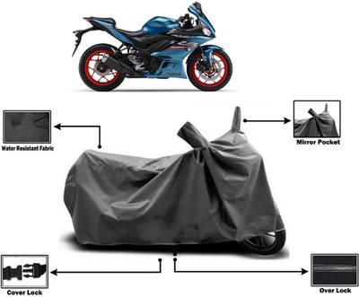 Amexride Two Wheeler Cover for Yamaha(YZF R3, Grey)