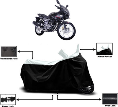 Amexride Two Wheeler Cover for Bajaj(Pulsar 220 DTS-i, White)