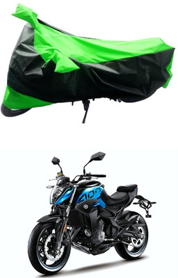 Mdstar Waterproof Two Wheeler Cover for CFMoto(400NK, Green, Black)