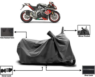 Amexride Two Wheeler Cover for Aprilia(RSV4, Grey)
