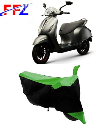 FFZ Two Wheeler Cover for Bajaj(Chetak, Black, Green)