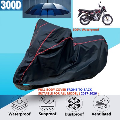 AUTOCAD Waterproof Two Wheeler Cover for Bajaj(Platina 100, Black, Red)