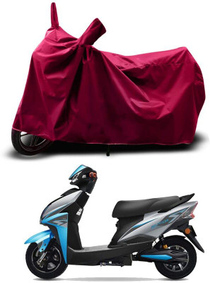 KEDIT Two Wheeler Cover for Techo Electra(Electra 5S, Maroon)