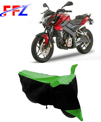 FFZ Two Wheeler Cover for Bajaj(Pulsar 200 NS DTS-i, Black, Green)