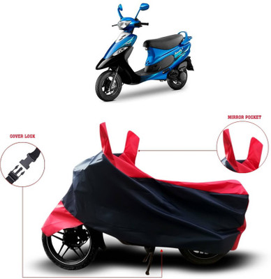 KEDIT Two Wheeler Cover for TVS(Scooty Pep Plus, Red)